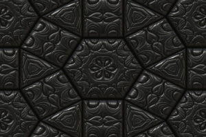 Fliesenarbeit - Mosaik Schwarz